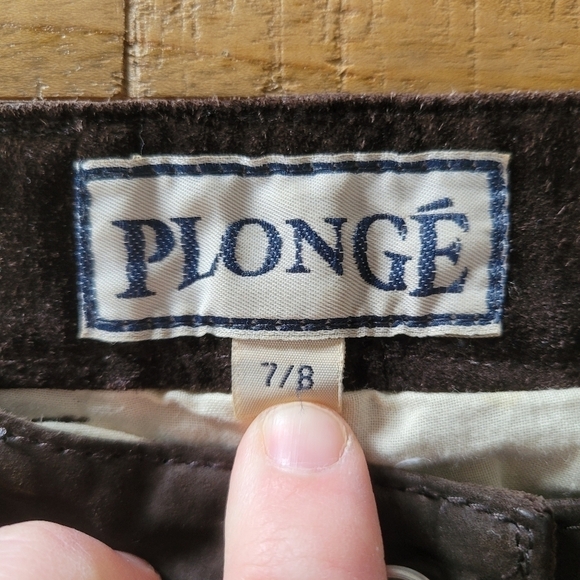 Plongé Straight Leg Suede Pants, size 7/8 - Picture 3 of 7